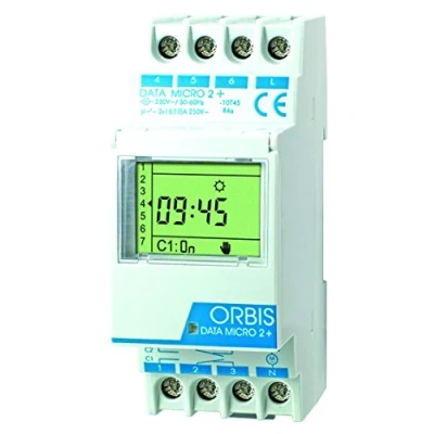 Immagine di ORBIS Zeitschalttechnik DATA MICRO 2 + 230 V Timer per guida DIN digitale 250 V/AC