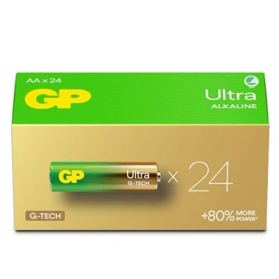 Immagine di Batterie AA Set da 24 GP Ultra Pile Stilo Alcaline 1,5V / LR06 Lunga Durata