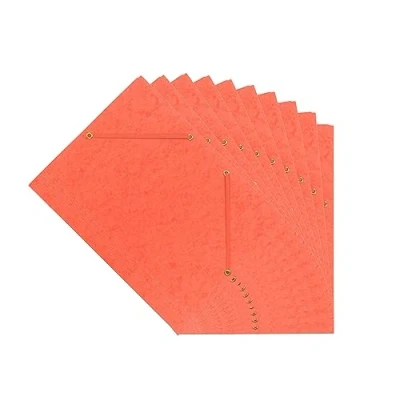 Immagine di Interdruk Cartellina A4 con Elastico Angolare Cartone Presspan Colorspan Confezione da 10 Pezzi Arancione