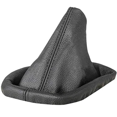 Immagine di L &amp; P Car Design L&amp;P A0001 Cuffia Leva Sacco del Cambio Nero di 100% Vera Vero Pelle con Cucitura Marce compatible serie 3 e30 e36 5 e34 Plug Play Manuale