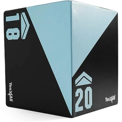 Immagine di Yes4All 9PRY Unisex Soft Plyo Box, 50,8 cm x 45,7 40,6 12 KG, Box pliometrico piattaforma per allenamento salto condizionato Jump Azzurro