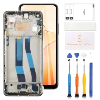 Immagine di TFT Schermo per Xiaomi Mi 11 Lite 4G M2101K9AG di Ricambio 5G M2101K9G/MI LCD Touch Digitizer Aessmbly Parti Riparazione con Strumenti(Nero Cornice)