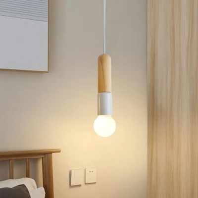 Immagine di niuniaj Lampadario Sospensione,Lampade a sospensione Moderne,E27 lampadari con cavo Regolabile Cavo,E27 Portalampada Bianco(Senza Lampadina)