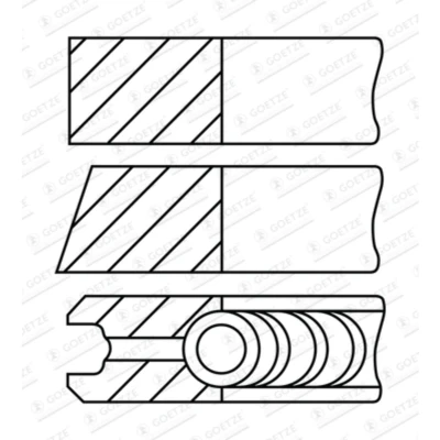 Immagine di GOETZE ENGINE 08 432000 00 Kit Fasce Elastiche 91,1