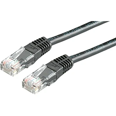 Immagine di Value 21.99.1525 RJ45 cavo di rete, patch CAT 6 U/UTP 0.50 m Nero non schermato 1 pz.