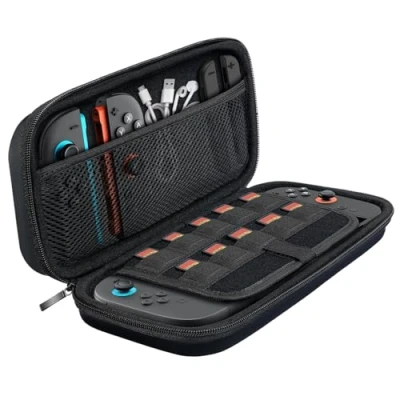 Immagine di TiMOVO Custodia Compatibile con Nintendo Switch 2 2025, Cover Rigida Protettiva Portatile per Console e Accessori, 10 Cartucce di Gioco Tasca, Nero