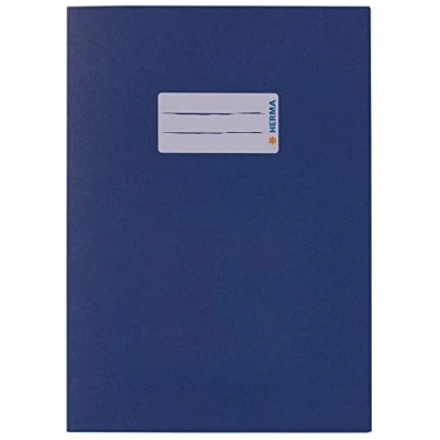 Immagine di HERMA 5503 copertina per quaderni in carta A5, colore blu, scolastici, scolastici
