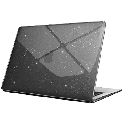 Immagine di FINTIE Custodia Compatibile con MacBook Air 13 2020/2019/2018 (A2337 M1 / A2179 A1932) Cover Rigid Protettivo Guscio Rigido Case, Shining Nero
