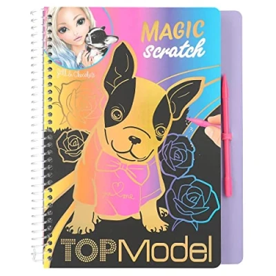 Immagine di Depesche 12410 TOPModel Magic Scratch Book con 20 Pagine di Motivi, Libretto sfumatura Colorata e Penna per grattare, Multicolore, Medium