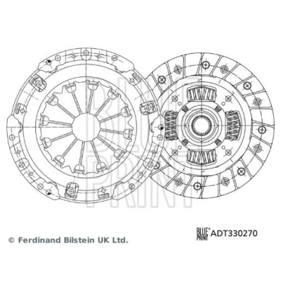 Immagine di BLUE PRINT ADT330270 Kit Frizione in due pezzi con grasso sintetico 202 TOYOTA: Yaris II Hatchback, III Urban Cruiser