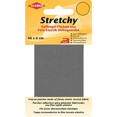 Immagine di Kleiber Nastro per riparazioni Abiti Elastico termoadesivo 40 x 6 cm, Grigio