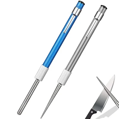 Immagine di HAOBIN 2 Pezzi Portatile Diamante Rettifica Penna Affilacoltelli In Acciaio Per Affilare Stick Coltelli Da Campeggio Cucina All&#039;Aperto