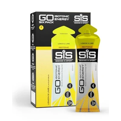 Immagine di Science in Sport GO Energy Gel isotonico 6x60ml Limone e lime, Vegan Formula isotonica con 22g di carboidrati, Ottima alternativa ai drink isotonici
