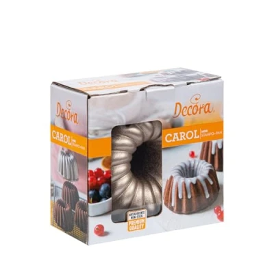 Immagine di Decora 0080119 Stampo Mini Carol Ø 10 X 5 H CM, In Alluminio Pressofuso, per realizzare preparazioni dolci e salate.