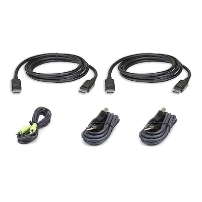 Immagine di ATEN KVM Cavo [1x Spina DisplayPort, A USB 2.0, jack da 3.5 mm 1x Presa B mm, DisplayPort] 3.00 m Nero