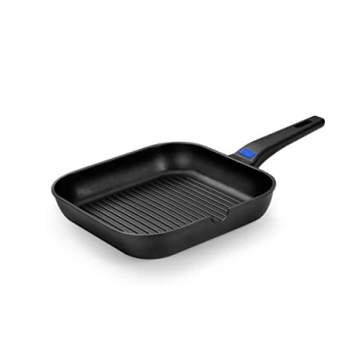 Immagine di Monix Solid Square, costine Piastra Pan, alluminio fuso e Teflon® Classic Non Stick Coating, 24 centimetri
