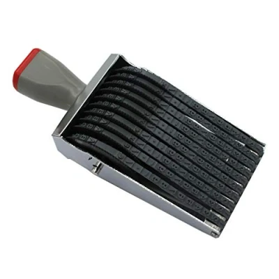 Immagine di Zeng 10 cifre alfabeto timbro,Rolling Changeable Alphabet Number Stamp Adatto per il timbro della data, francobolli aziendali,timbro di gomma,Dimensioni stampa 60 x4.5mm,grigio nero