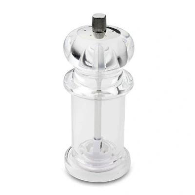 Immagine di Grunwerg Macinapepe e saliera combinati 2 in 1, Ingranaggi Anti corrosione Ceramica Durevole, Acrilico Trasparente, 14,5 cm
