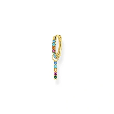 Immagine di Thomas Sabo Orecchini 925 argento zirconia_cubica Donna, Argento, OneSize CR702 167 14, a cerchio con pietre colorate pendenti