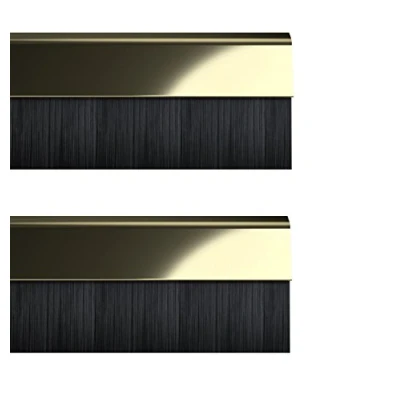 Immagine di Stormguard 02 AM0010838G Bds di clip in fondo alla guarnizione a spazzola guarnizione, oro, 838 mm, set 2 pezzi