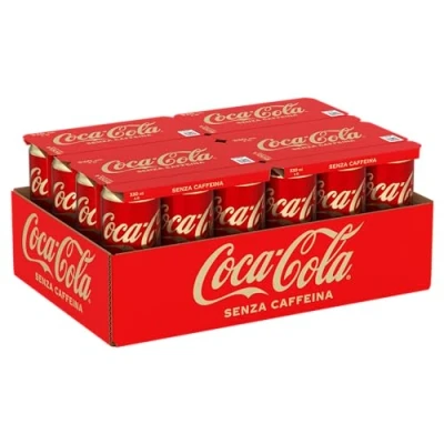 Immagine di Coca Cola Senza Caffeina, Tutto il Gusto della Formula Lattina 100% riciclabile 24 Lattine da 330 ml