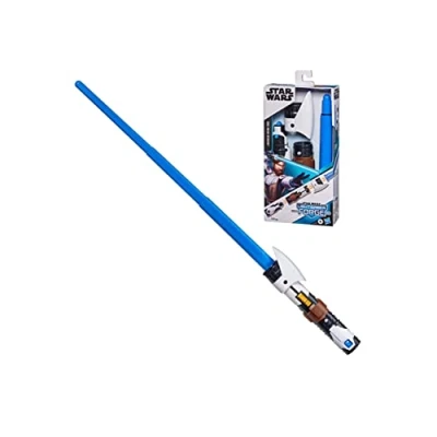 Immagine di Star Wars Lightsaber Forge, Spada Laser Giocattolo di Obi WAN Kenobi, Colore Blu, Allungabile, per Gioco Ruolo Personalizzabile, dai 4 Anni in su, Multicolore
