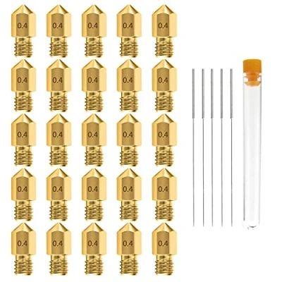 Immagine di Meafeng 25pcs 0.4mm MK8 Ugello Stampante 3D in Ottone per Ender 3 5 Makerbot Creality CR 10 Con Aghi di Pulizia e Scatola Immagazzinaggio Metall