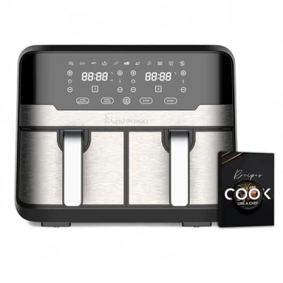 Immagine di MasterPRO Friggitrice ad aria calda 2400 W Rivestimento antiaderente, Custodia Cool Touch, Funzione timer, con display , Protezione da surriscaldamento