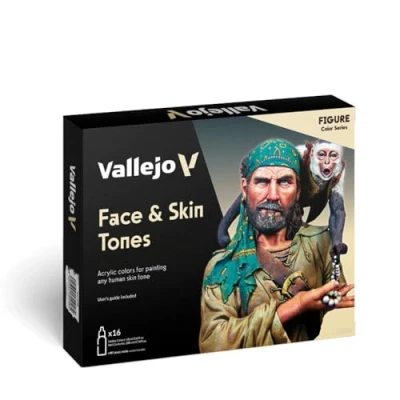 Immagine di Vallejo Model Color Set 70258 Face &amp; Skin Tones (16x18ml)