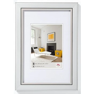 Immagine di walther design argento 13 x 18 cm con bordo interno Cornice Metro LO318S