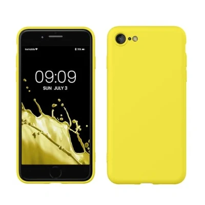 Immagine di kwmobile Custodia Compatibile con Apple iPhone SE (2022) / (2020) 8 7 Cover Back Case per Smartphone in Silicone TPU Protezione Gommata giallo radiante