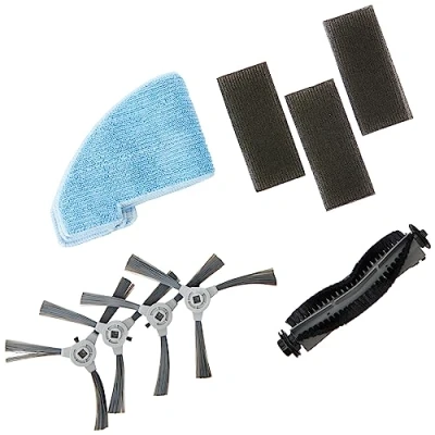 Immagine di Venga! KIT di Ricambi per Robot Aspirapolvere VG RVC 3001, 4 Spazzole Laterali, 1 Spazzola a Rullo, 3 Panni Mop, Set Filtri, SP 3001