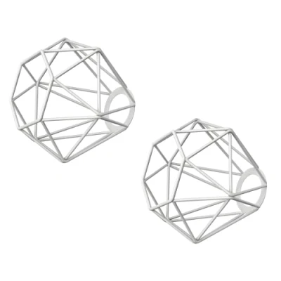 Immagine di ledscom.de 2 pezzi paralume a gabbia, bianco, 155mm Ø