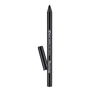 Immagine di Flormar Extreme Tattoo Gel Pencil Eyeliner Waterproof con Effetto Matita Occhi Glitter a Lunga Durata, Pigmentata e Sfumabile, per Interno Occhi, 006 Onyx