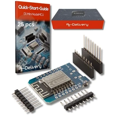 Immagine di AZDelivery 25 x D1 Mini NodeMcu con Modulo WiFi ESP8266 12F Scheda di Sviluppo CH340G Lua compatibile Arduino incluso E Book!
