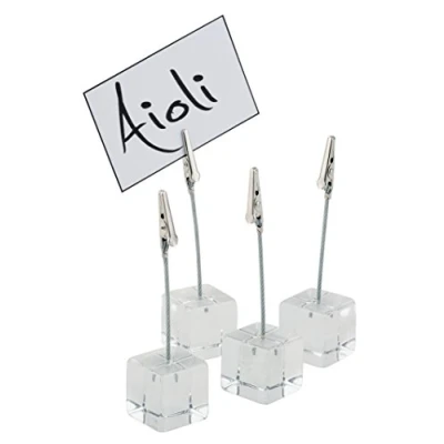 Immagine di APS Set porta carte in acrilico, grigio, 9 x 12 16 cm