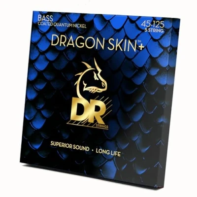 Immagine di DR DBQ5 45 Dragon Skin+ Quantum Nickel Bass Guitar Strings 125 Set di corde per basso a 5