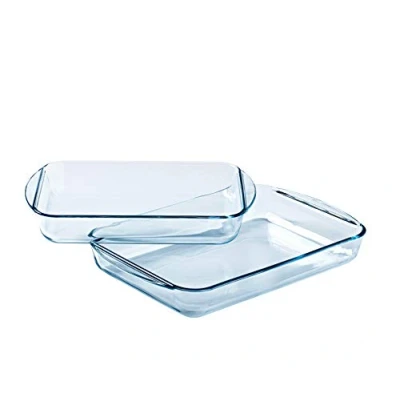 Immagine di Pyrex® Set di 2 piatti rettangolari in vetro lasagne (35 x 23 cm, 40 27 cm)