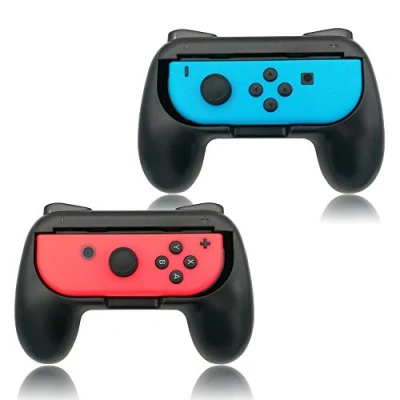 Immagine di FYOUNG 2 Pack Impugnatura Compatibile con Joy Con, Comfort Manico Grip Titolare Accessori Design Ergonomico e Maniglia Comodo Nero