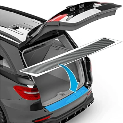 Immagine di uProtect Pellicola Protettiva per Bordo di Carico Set Completo Ford Edge 2 (II) I 2016 2018 Protezione Paraurti, AntiGraffio, Vernice Filo A Carbone