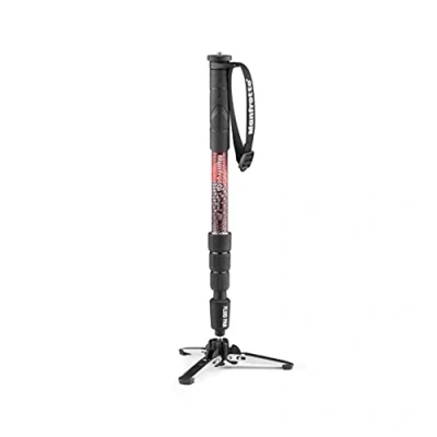 Immagine di Manfrotto Element MII, Monopiede Video Fluido in Alluminio, Sottile e Leggero, Carico fino a 16 kg, Base Fluida Ripieghevole, 4 Sezioni, Twist Lock, per Fotocamera Compatta Reflex