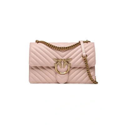 Immagine di Borsa Pinko Love One Classic Dc Sheep Nappa Chevron Rosa