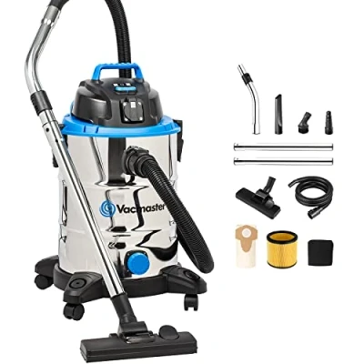 Immagine di Vacmaster VQ1530SFDC 1500W 30L Aspiratori Solidi e Liquidi, Inossidabile, Funzione Soffiante, Aspirapolvere industriali