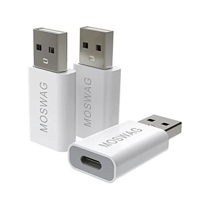Immagine di MOSWAG 3 Confezioni di Adattatore USB C da a Maschio Femmina Compatibile Con Caricabatterie Apple MagSafe,iMac,MacBook Pro,MacBook,laptop,PC,Computer