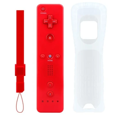 Immagine di OSTENT Sensore di Movimento Controller Remoto Senza fili Bluetooth per Nintendo Wii Console Game Colore Rosso