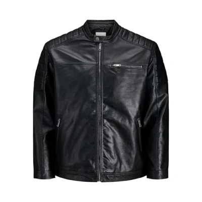 Immagine di Jack &amp; Jones Jcorocky Jacket Giacca in similpelle, Uomo, Taglia: 4XL, Black