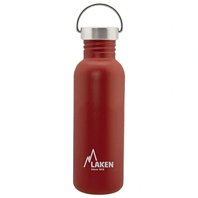 Immagine di laken Bot. ac. inox Basic 750ml S/S tapón Rojo
