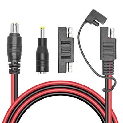 Immagine di RIIEYOCA Cavo adattatore connettore DC 8mm maschio a SAE 14AWG, con inversione di polarità e 5.5mm x 2.5mm per camper generatore solare pannello portatile,1.8M/6Ft