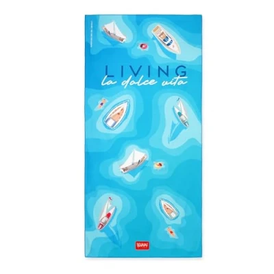 Immagine di Legami Telo Mare Leggero, in Microfibra, Salvietta da Spiaggia Compatta, Antisabbia, Asciugatura Rapida, Ultra Assorbente, Asciugamano Salvaspazio, 85 x 180 cm, Dolce Vita