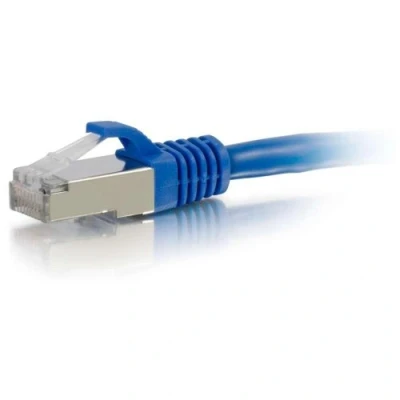 Immagine di C2G 0,3 m (Arrotolato schermato Cat. 6A SSTP, Cavo di Rete Patch, Colore: Nero Blu 15